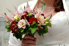 bouquet mariée bordeaux