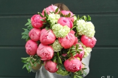 bouquet pivoine viburnum